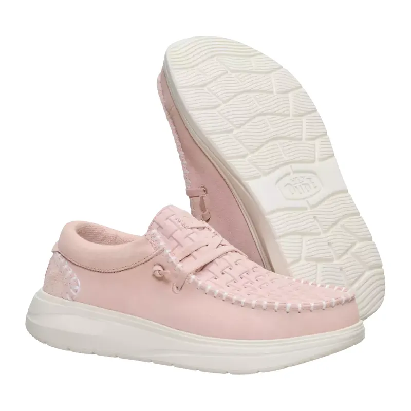 Mocasini ușori femei Hey Dude Wendy Comf Suede roz din piele întoarsă 3091DPF45213VRO — imaginea 2