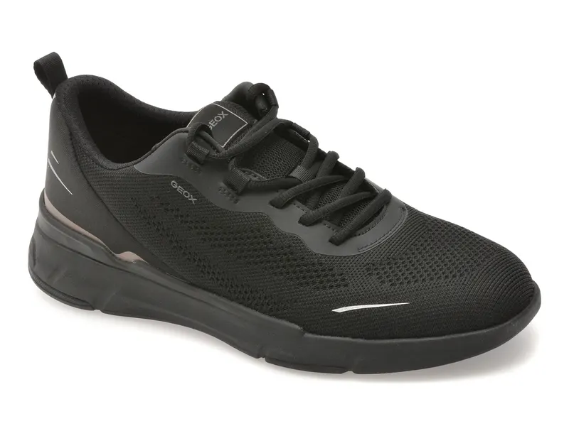 Pantofi sport GEOX negri, U65N8B, din material textil