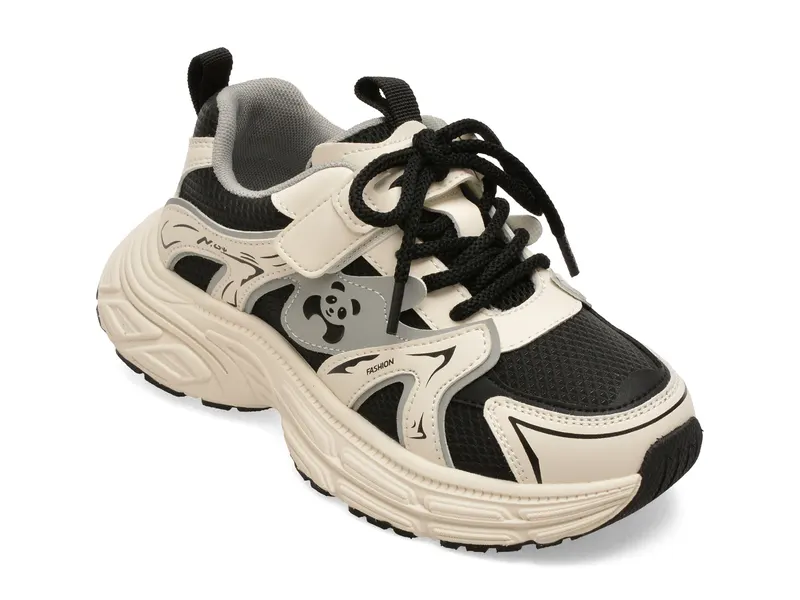 Pantofi sport SELECTION KIDS alb-negru, 61091, din piele ecologica