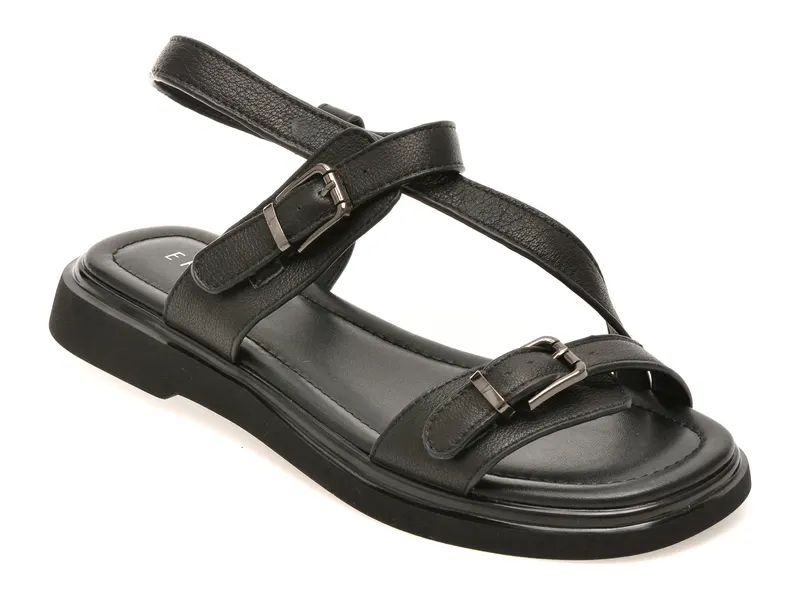 Sandale EPICA negre, 1501C16, din piele naturala
