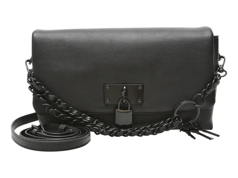 Geanta neagra, JACKIEBAG 008, din piele ecologica
