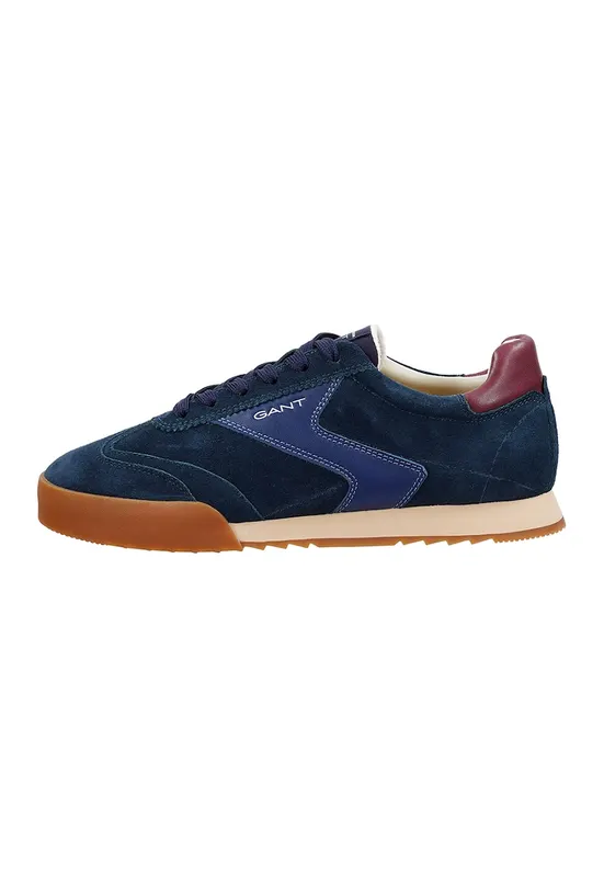 Pantofi sport din piele intoarsa Baylle - Visiniu/Albastru inchis/Albastru indigo