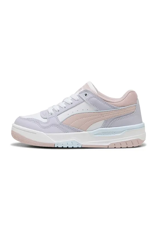Pantofi sport Rebound Retro cu insertii de piele - Alb/Lila/Roz pal