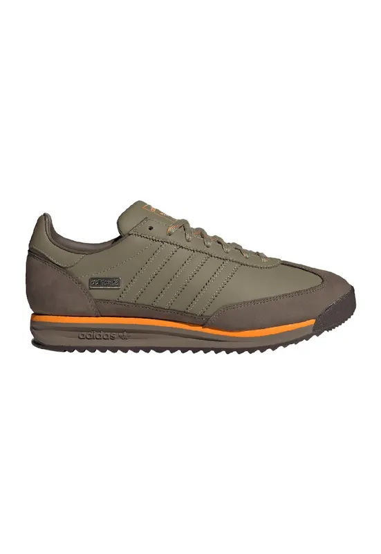 Pantofi sport din piele si piele intoarsa SL 72 - Maro/Verde masliniu