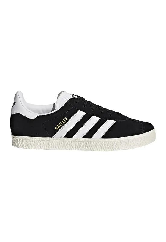 Pantofi sport din piele intoarsa cu logo contrastant Gazelle - Auriu/Negru/Alb optic