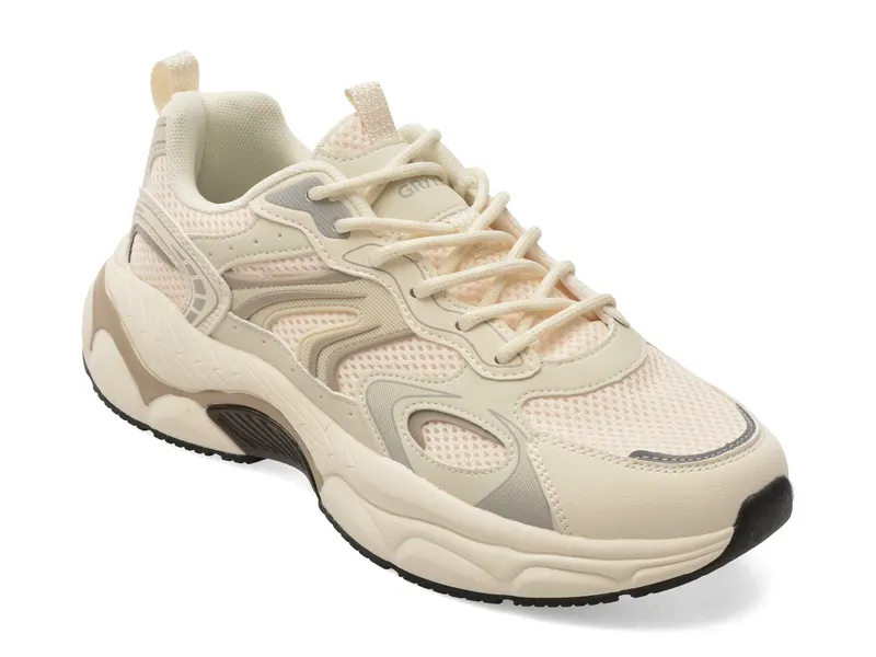 Pantofi sport bej, 153166, din material textil