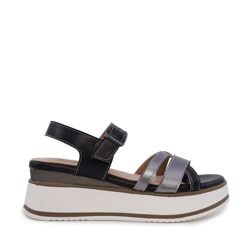 Sandale femei Solo Donna negre din sintetic 2547DS8372N