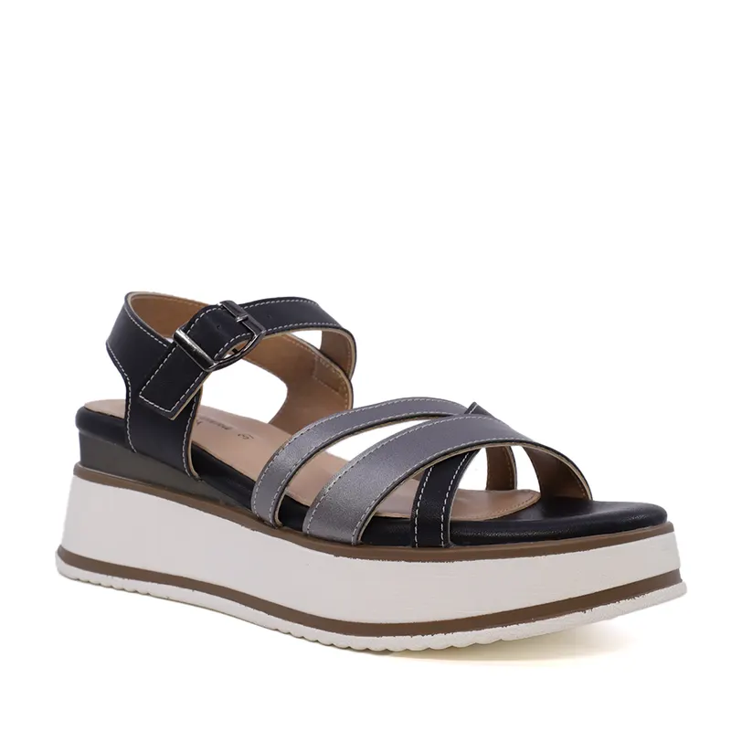 Sandale femei Solo Donna negre din sintetic 2547DS8372N — imaginea 2