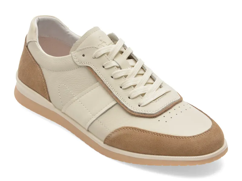 Pantofi sport bej, J260003, din piele naturala
