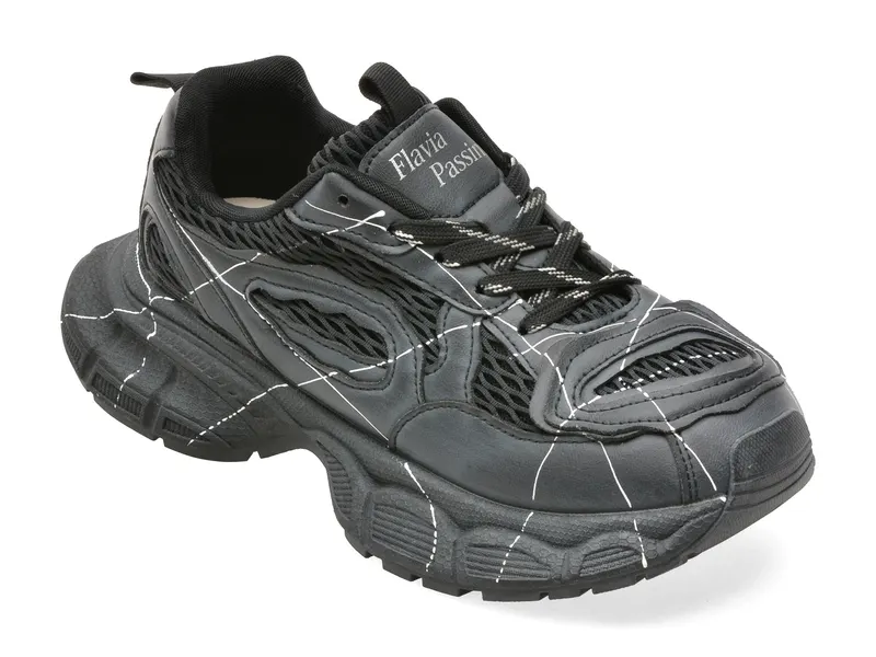 Pantofi sport FLAVIA PASSINI negri, 2177, din piele ecologica