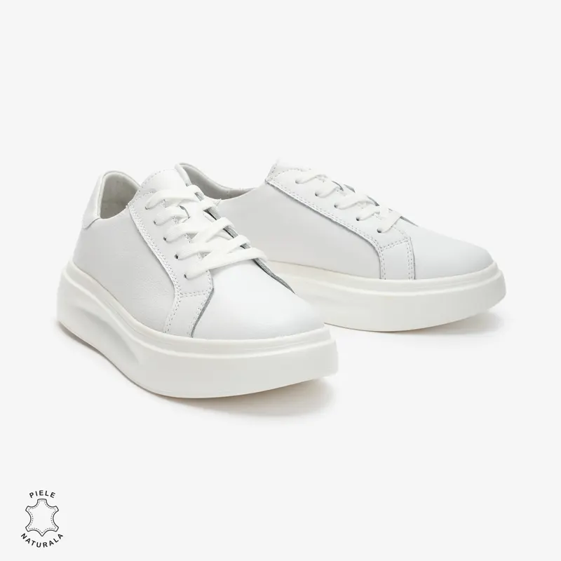 Pantofii casual de dama din piele naturală cu șiret comozi și versatili CRL1447