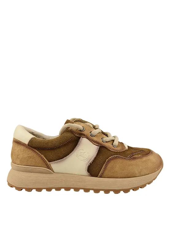 Pantofi sport - dama - KM 9819 - piele nabuc - 43942 - Maro