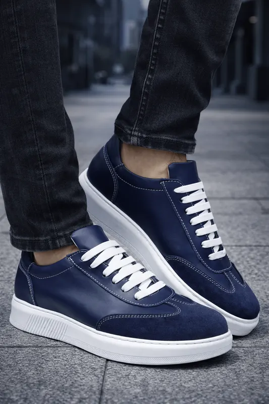 Pantofi Sport din Piele Naturala Albastri - IGO BLU