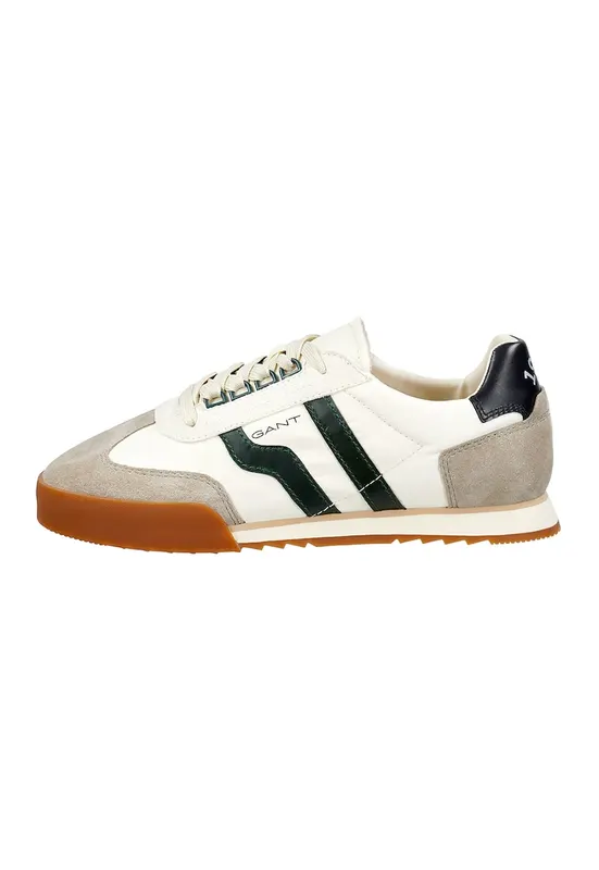 Pantofi sport din piele intoarsa si textil cu logo Baylle - Negru/Alb murdar/Grej