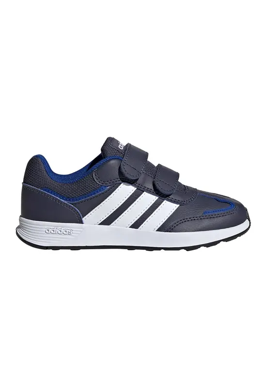 Pantofi sport Tensaur Switch de piele ecologica cu velcro - Alb/Albastru ultramarin