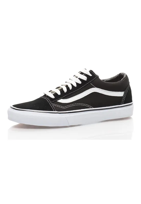 Tenisi cu cusaturi contrastante Old Skool VD3HY28 - Alb/Negru