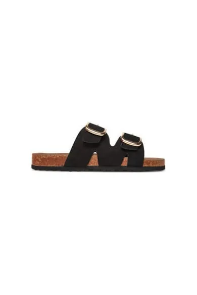 Slapi dama - 5-27101-44 001 - S Oliver - Piele naturala - Negru