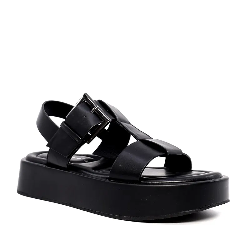 Sandale femei Solo Donna negre din sintetic cu platformă 2547DS8778N — imaginea 2