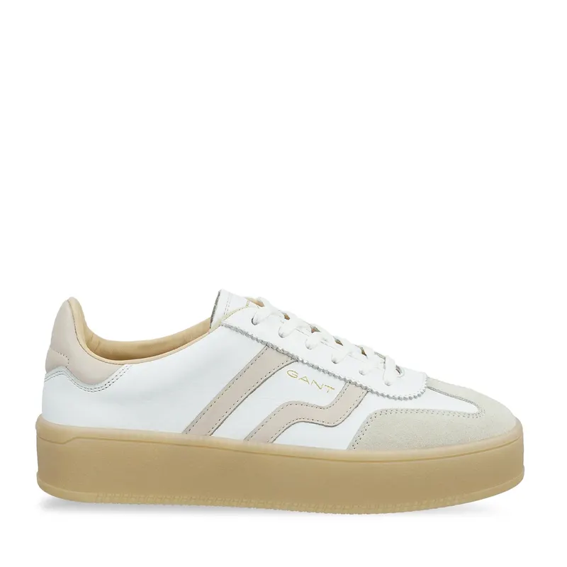 Sneakers femei Gant linia Cuzmani albi din piele 1741DP531202A