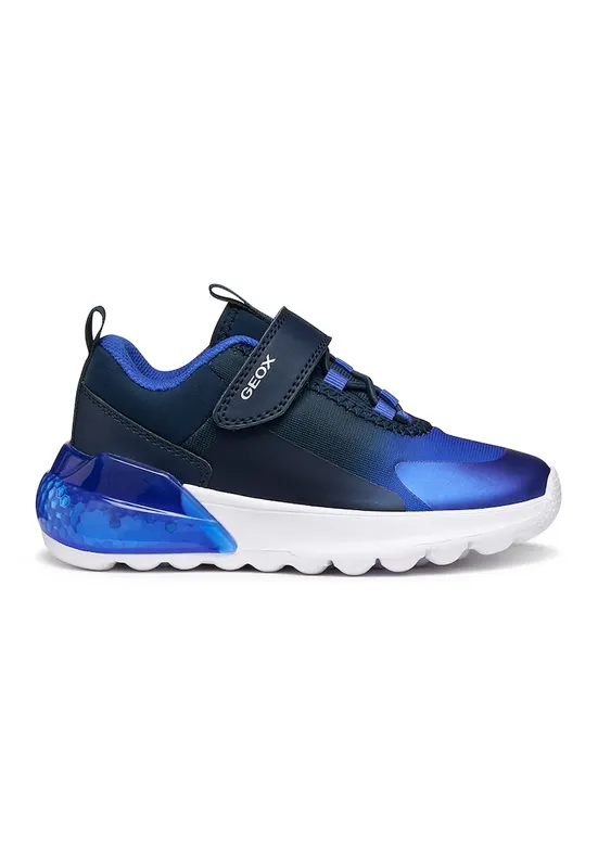 Pantofi sport cu logo si velcro - Albastru