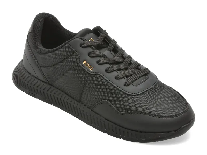 Pantofi sport BOSS negri, 6481, din material textil