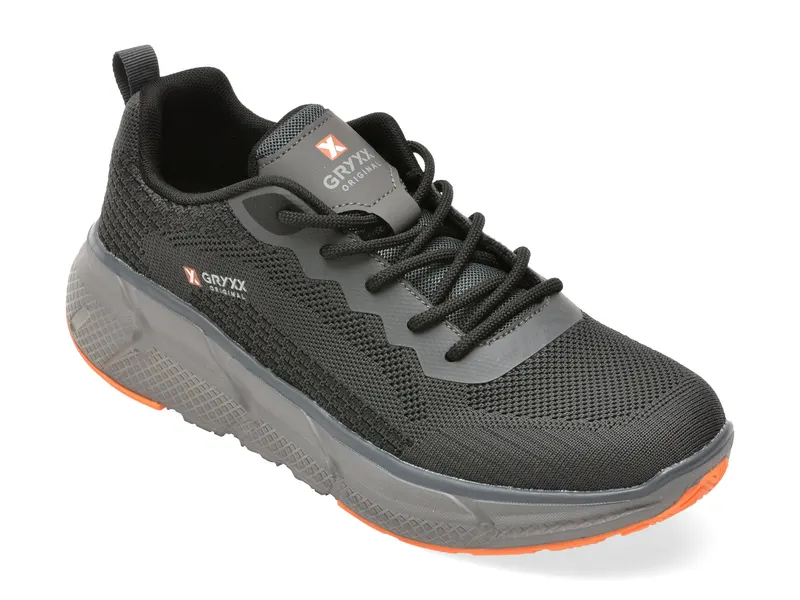 Pantofi sport GRYXX negri, 1301, din material textil