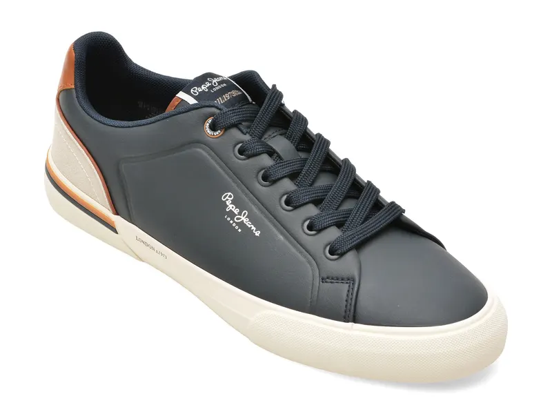 Pantofi sport PEPE JEANS bleumarin, MS30011, din piele ecologica