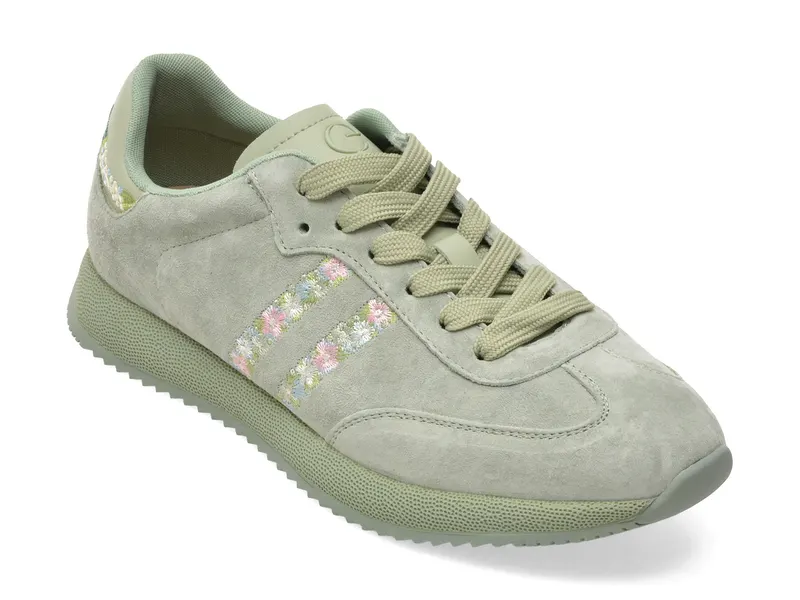 Pantofi sport EPICA verzi, 615908, din nabuc