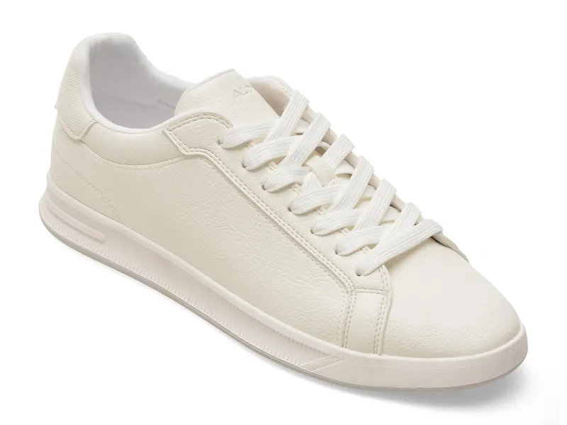 Pantofi sport albi, JEREMIE 100, din piele ecologica