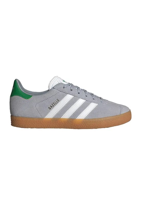 Pantofi sport din piele intoarsa cu logo contrastant Gazelle - Alb/Gri deschis
