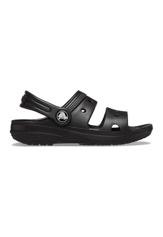 Sandale slingback cu model uni - Negru