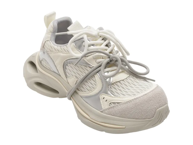 Pantofi sport argintii, 109, din material textil