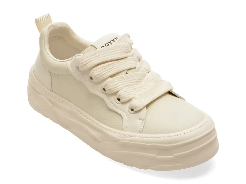 Pantofi sport albi, 59990, din piele naturala