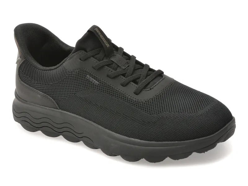 Pantofi sport GEOX negri, U55MPA, din material textil