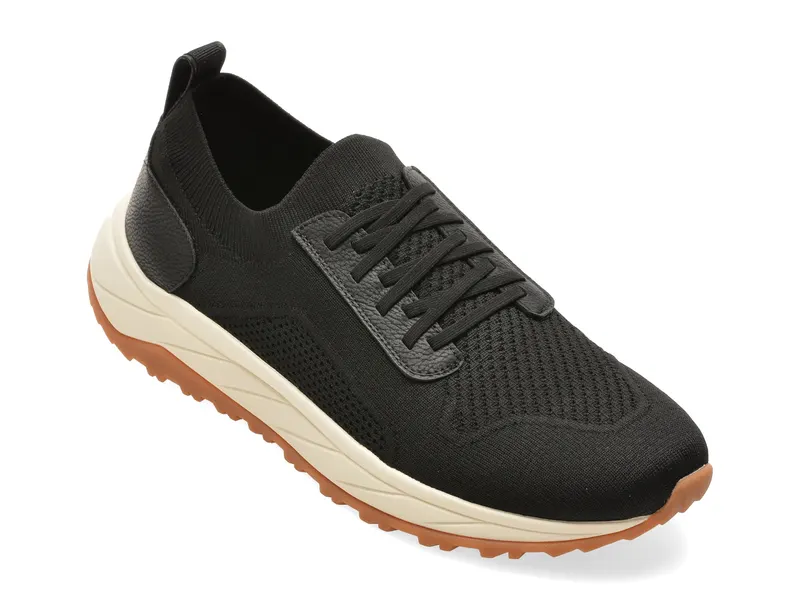 Pantofi sport negri, ZAYD 003, din material textil