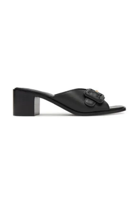 Papuci de piele cu toc Charlize