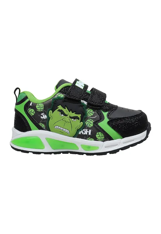 Pantofi sport cu velcro Hulk - Negru/Verde deschis