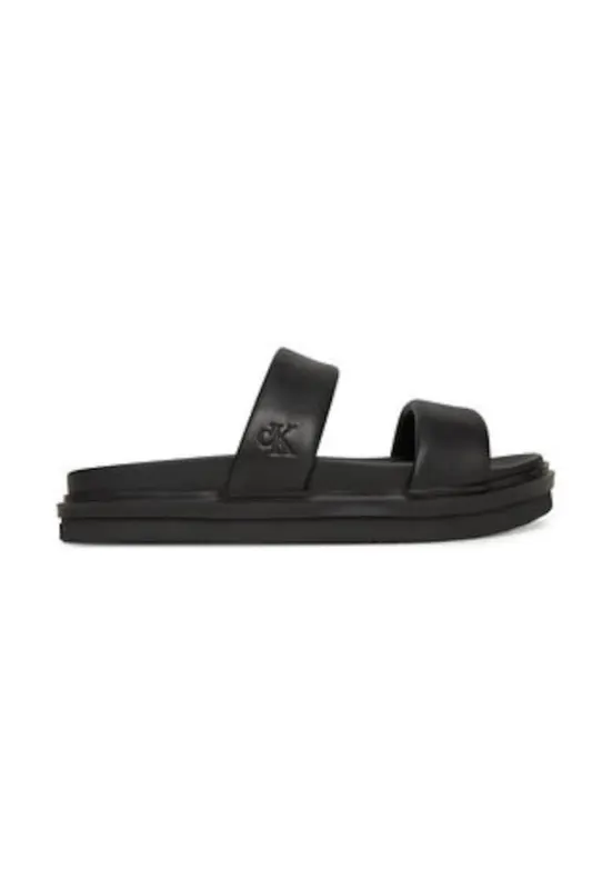 Papuci barbatesti - piele naturala - negru -