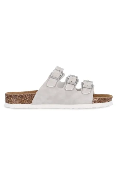 Slapi dama - CR192185 - Piele ecologica - Gri - Gri