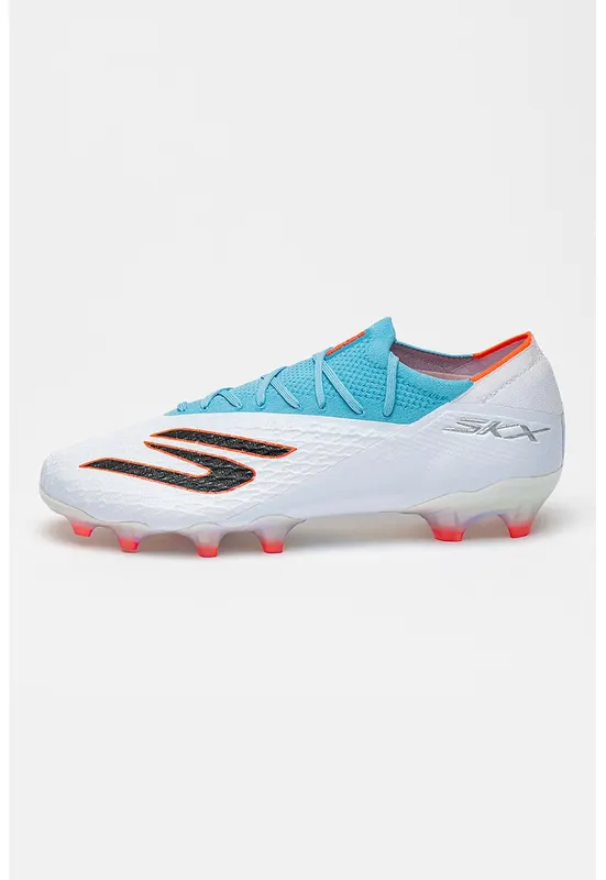 Pantofi pentru fotbal cu crampoane Skx 2 Elite - Albastru prafuit/Portocaliu mandarina/Alb murdar
