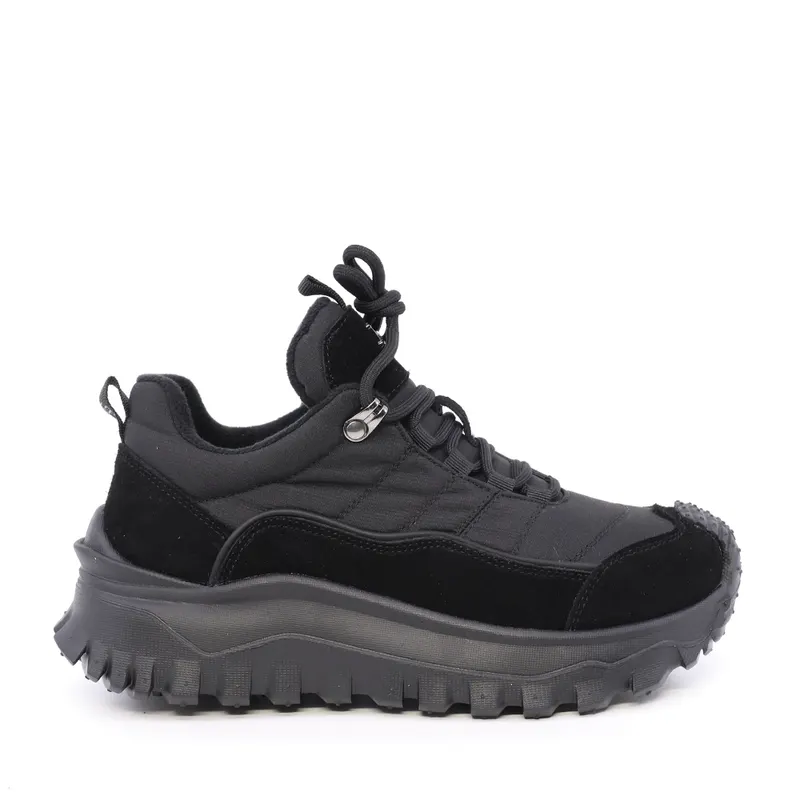 Sneakers femei Enzo Bertini negri din piele naturală și textil 3860DP220N