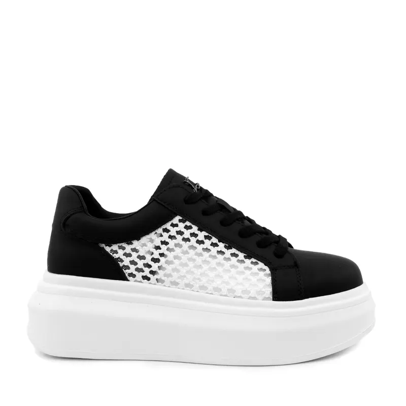Sneakers perforați femei Luca di Gioia tnegri din piele și material textil 3841DPF261N