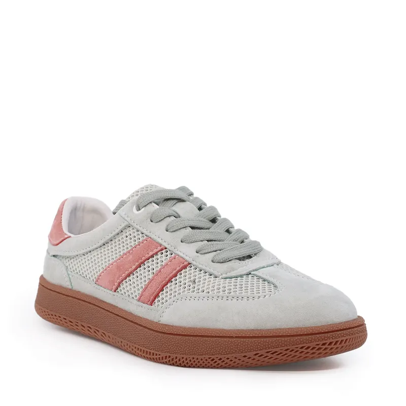 Sneakers ușori femei verzi din piele și textil 1991DPF0390VV — imaginea 2