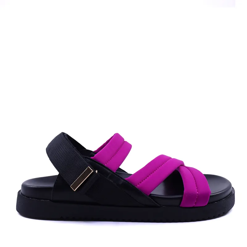 Sandale femei Solo Donna fuchsia din textil 2547DS8981RAFU