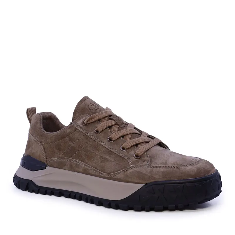 Sneakers bărbați taupe din piele întoarsă 1922BP6602VTA — imaginea 2