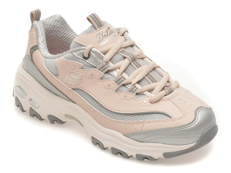 Pantofi sport SKECHERS bej, D LITES, din piele ecologica