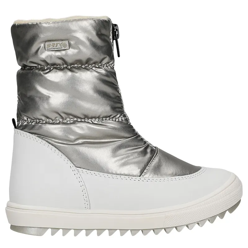 Botine izolate pentru fete BARTEK 14405023, argintiu-alb