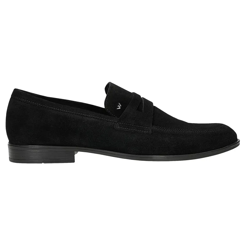 Mocasini negri bărbați penny loafers