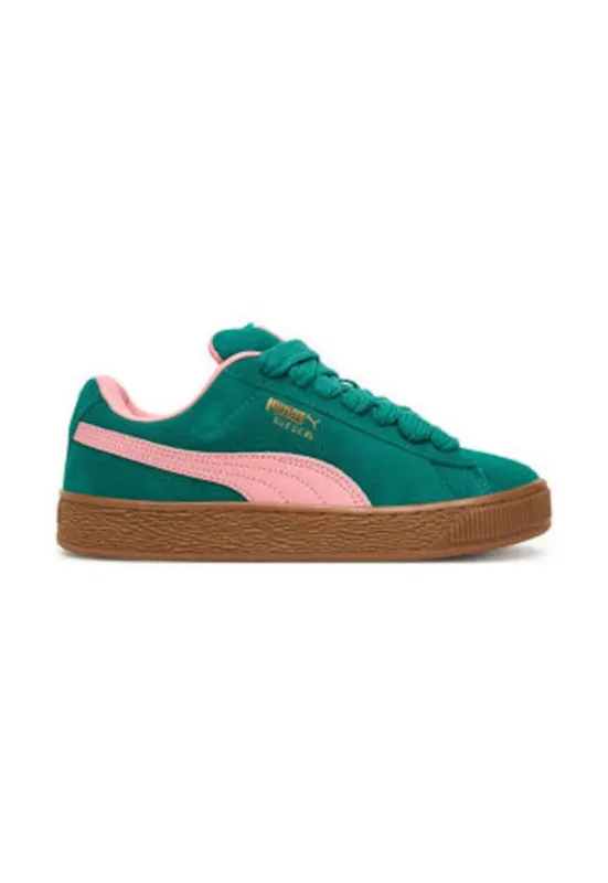 Tenisi unisex - roz/verde - piele naturala