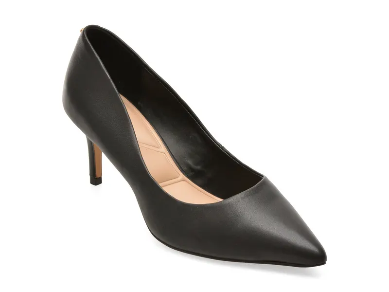 Pantofi eleganti negri, STESSYLOW 001, din piele naturala
